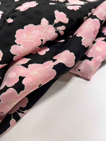 RV-9078W DESIGNER SAKURA BLOSSOM VISCOSE SATIN JACQUARD. THE KOOPLES. ITALY