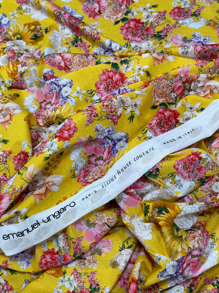 RVK-9056W DESIGNER ROSE OVER LACE PRINT COTTON JERSEY KNIT. EMANUEL UNGARO. ITALY