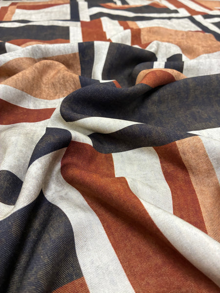 S-9184W GEO PRINT VISCOSE TWILL. ITALY