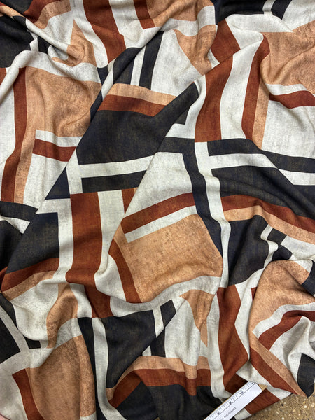S-9184W GEO PRINT VISCOSE TWILL. ITALY