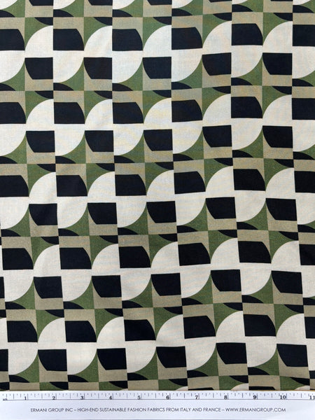 RV-9121W GEO PRINT VISCOSE CHALLIS. ITALY