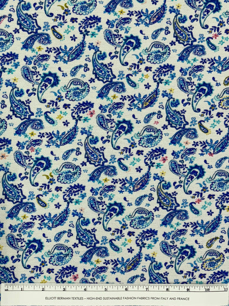 RV-9066W DIGITAL FRENCH PAISLEY PRINT COTTON KNIT PIQUE. ITALY.