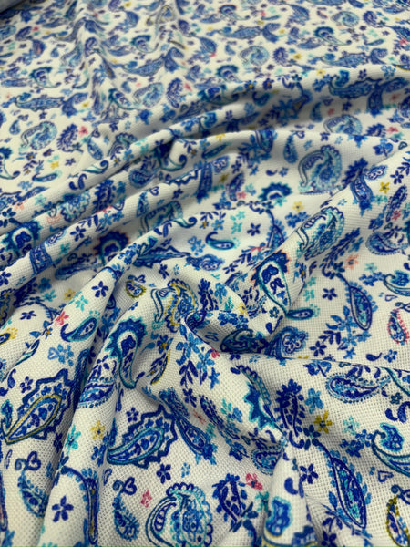 RV-9066W DIGITAL FRENCH PAISLEY PRINT COTTON KNIT PIQUE. ITALY.