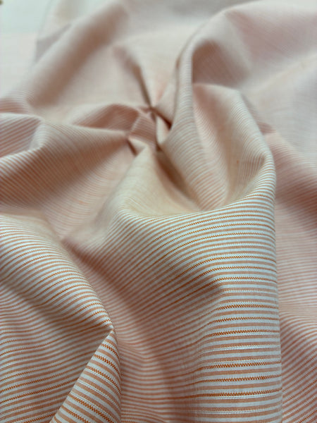 LI-9194W PEACH STRIPE PRINT LINEN.ITALY