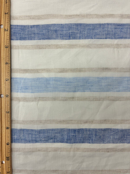LI-9187W MADRAS STRIPE PRINT LINEN. ITALY