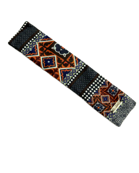 SB-1006 “MOROCCAN MOSAIC" - DESIGNER SILK SLAP BRACELET "SAMS MAISON" - MADE IN FRANCE