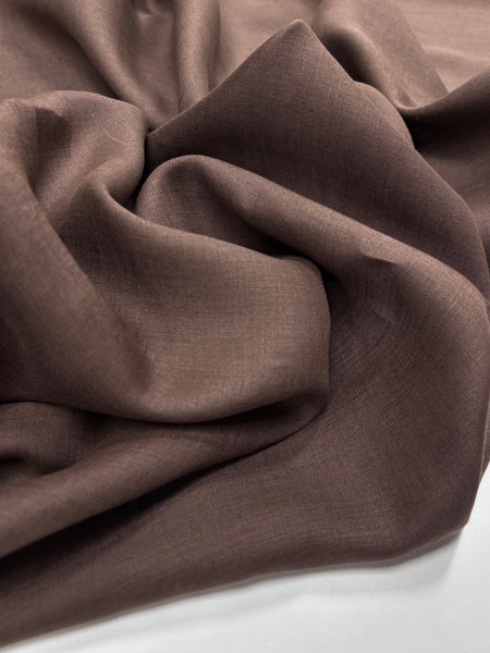 LI-9216W-A CHOCOLATE BROWN FINE LINEN. ITALY