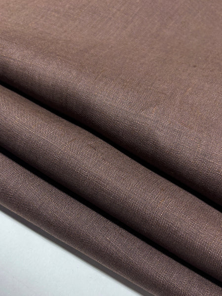 LI-9216W-A CHOCOLATE BROWN FINE LINEN. ITALY