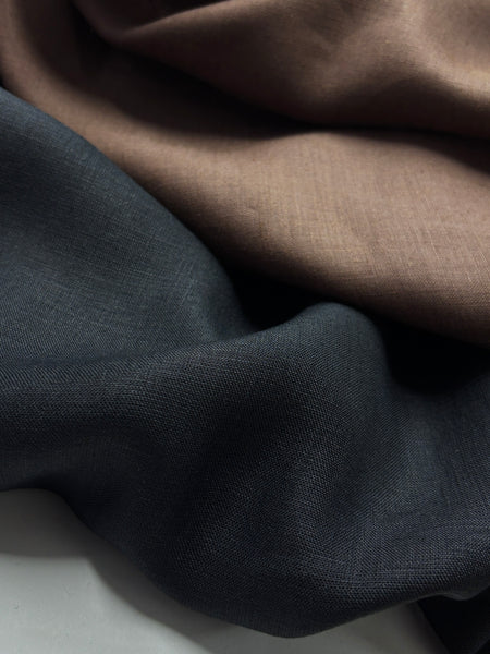 LI-9216W-B BLACK BROWN FINE LINEN. ITALY