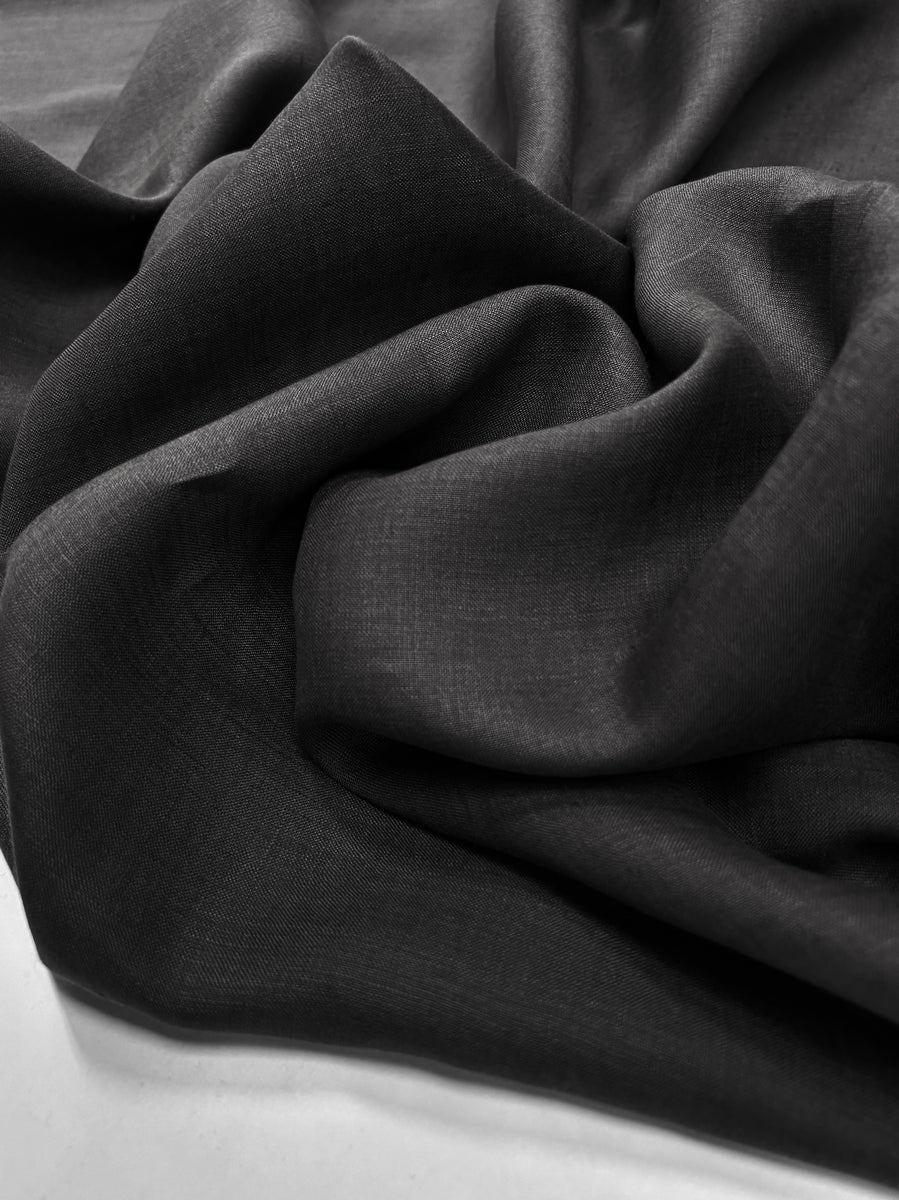 LI-9216W-B BLACK BROWN FINE LINEN. ITALY – Elliott Berman Textiles