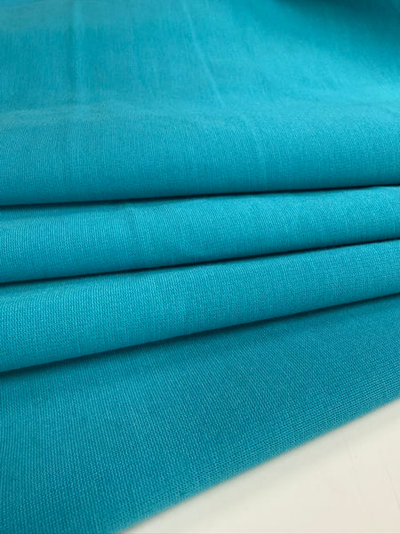 PNK-9278W-E DESIGNER TURQUOISE COTTON VISCOSE PONTE KNIT. MAX MARA. ITALY