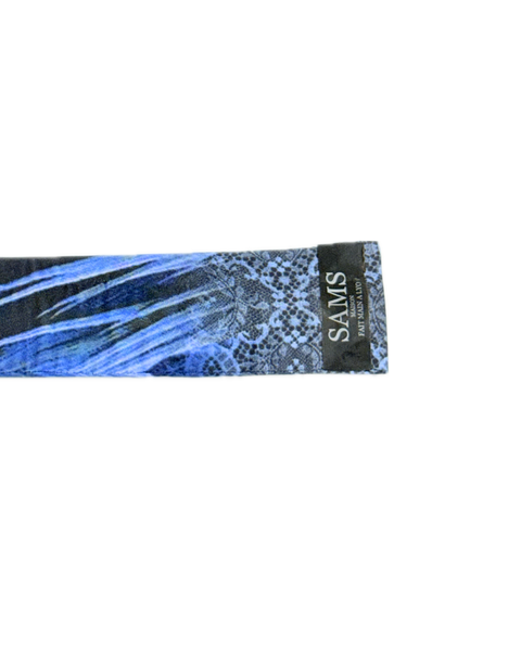 SB-1007 “BLUE ECLIPSE" - DESIGNER SILK SLAP BRACELET "SAMS MAISON" - MADE IN FRANCE