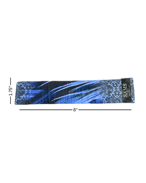 SB-1007 “BLUE ECLIPSE" - DESIGNER SILK SLAP BRACELET "SAMS MAISON" - MADE IN FRANCE