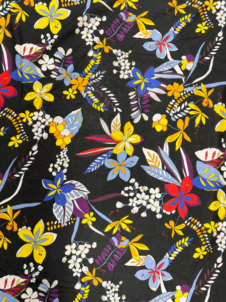 S-9255W FLOWER PRINT SILK. ITALY