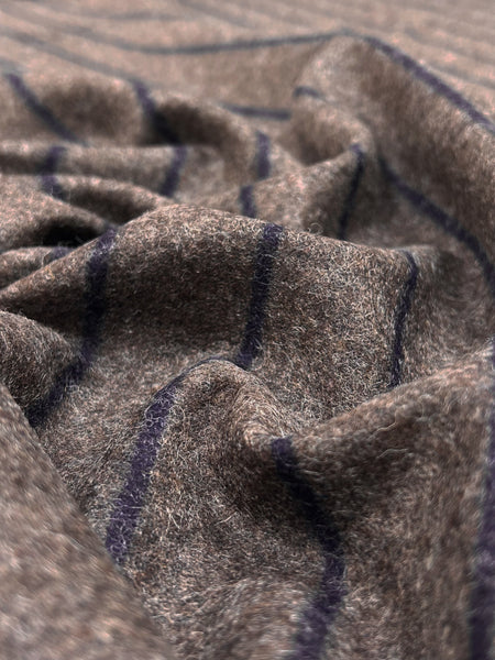 WC-9294W DESIGNER STRIPED FINE BOILED WOOL KNIT. GALLO. MADE IN ITALY.