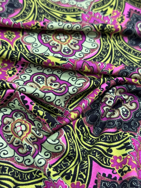RVK-9237W MEDALLION PRINT VISCOSE KNIT. ITALY