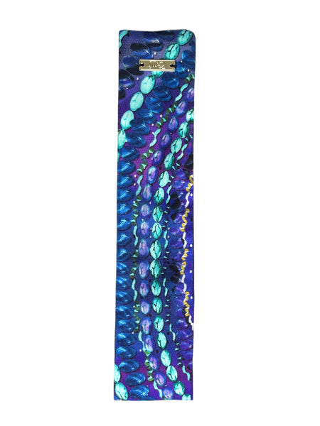 SB-1001 “INKA" - DESIGNER SILK SNAP BRACELET "SAMS MAISON" - MADE IN FRANCE