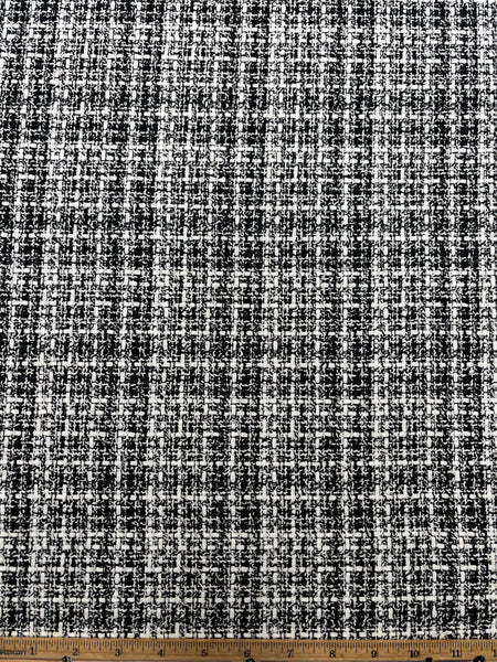 WC-9159W DESIGNER COTTON WOOL CASHMERE TWEED BOUCLE. HUGO BOSS. ITALY.