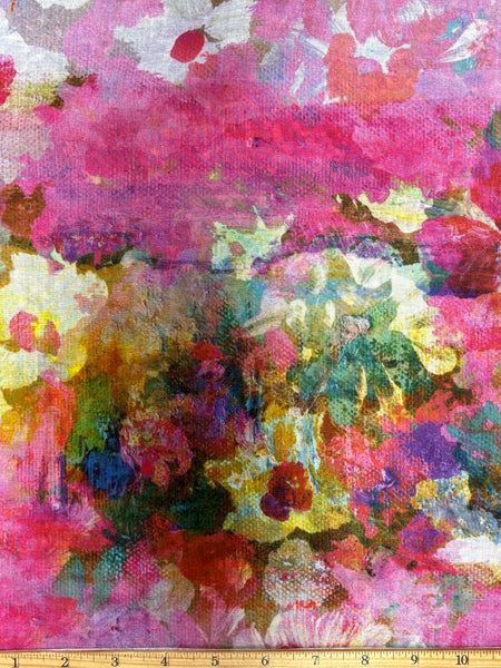 CP-9082W EXCLUSIVE MONET-INSPIRED PRINT COTTON SILK VOILE. ITALY