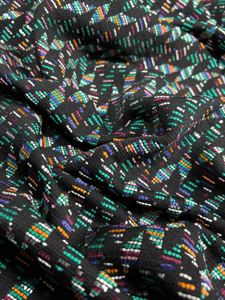 MB-7200W-A METALLIC REVERSIBLE GEO DESIGN JACQUARD. FRANCE