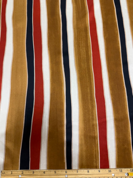 S-9245W STRIPE PRINT SILK CHARMEUSE. MAX MARAITALY