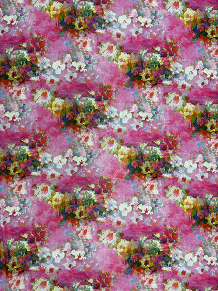 CP-9082W EXCLUSIVE MONET-INSPIRED PRINT COTTON SILK VOILE. ITALY