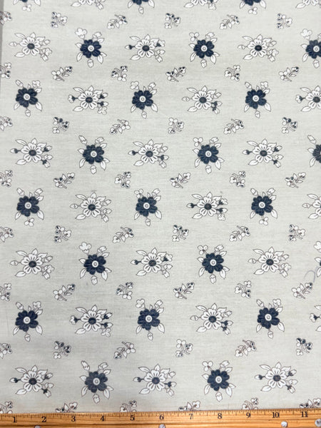 S-9252W DAINTY FLOWER PRINT SILK COTTON VOILE. ITALY