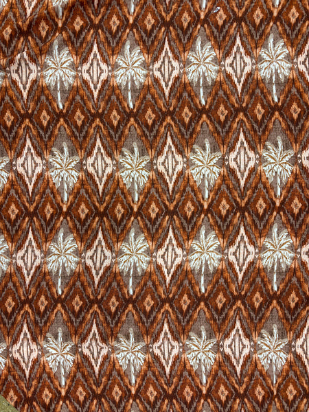 LI-9171W ILAT PALM TREE PRINT LINEN VISCOSE. ITALY