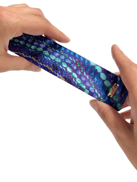 SB-1002 “MONOCHROME" - DESIGNER SILK SLAP BRACELET "SAMS MAISON" - MADE IN FRANCE