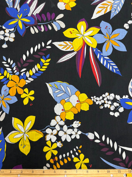 S-9255W FLOWER PRINT SILK. ITALY
