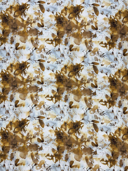LI-70426 DIGITAL ABSTRACT FLORAL PRINT LINEN. ITALY.