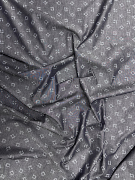 CD-9094W REVERSIBLE IRIDESCENT PRINTED COTTON CHAMBRAY POPLIN.