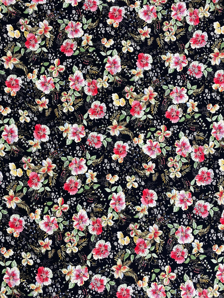 RV-7911W FLORAL PRINT VISCOSE CREPE. ITALY