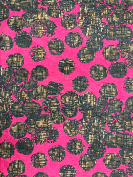 S-7794W DESIGNER SIGNATURE PRINT SILK COTTON VOILE. MANILA GRACE. ITALY