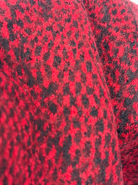 WC-9295W ABSTRCAT DESIGN FLAT JACQUARD TEXTURE REVERSIBLE BOILED WOOL. MADE IN ITALY.
