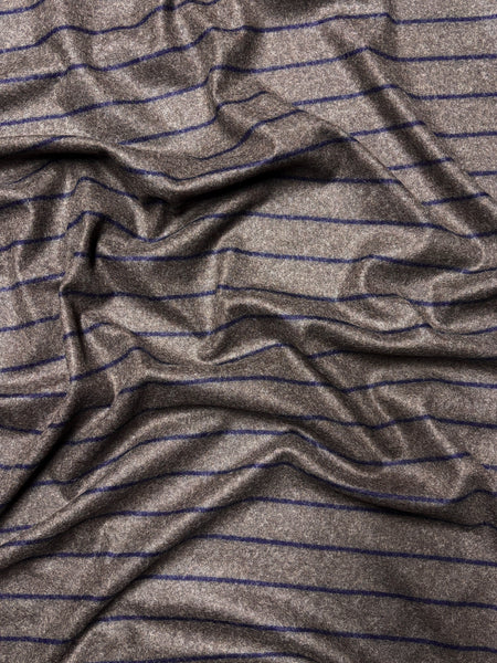 WC-9294W DESIGNER STRIPED FINE BOILED WOOL KNIT. GALLO. MADE IN ITALY.