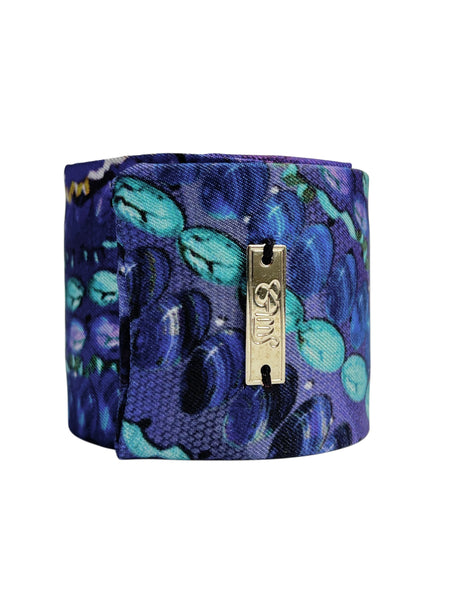 SB-1001 “INKA" - DESIGNER SILK SNAP BRACELET "SAMS MAISON" - MADE IN FRANCE