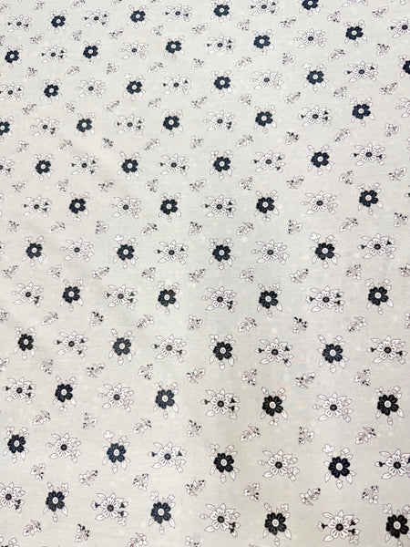 S-9252W DAINTY FLOWER PRINT SILK COTTON VOILE. ITALY