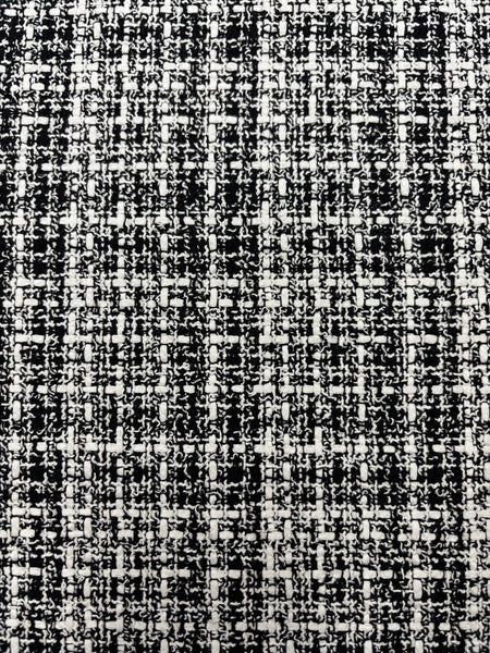 WC-9159W DESIGNER COTTON WOOL CASHMERE TWEED BOUCLE. HUGO BOSS. ITALY.