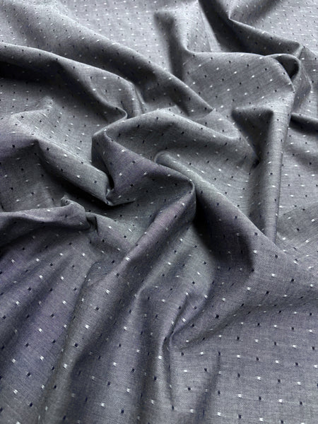 CD-9092W REVERSIBLE SWISS DOT LOOK COTTON CHAMBRAY. ITALY