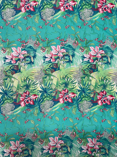 RV-9204W TROPICAL PRINT VISCOSE CHALLIS. ITALY