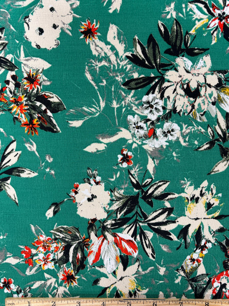 RV-9038W FLORAL PRINT VISCOSE CREPE. ITALY.