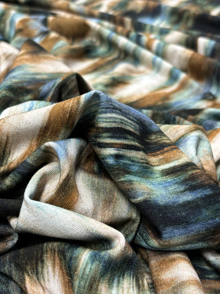 RVK-9055W DESIGNER ABSTRACT PRINT VISCOSE JERSEY KNIT. KAREN KANE. ITALY