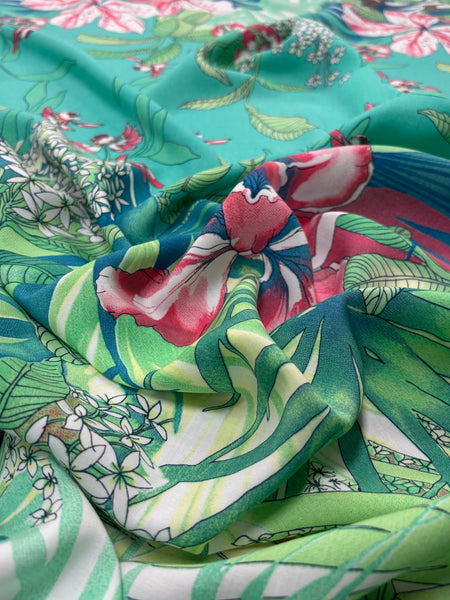 RV-9204W TROPICAL PRINT VISCOSE CHALLIS. ITALY