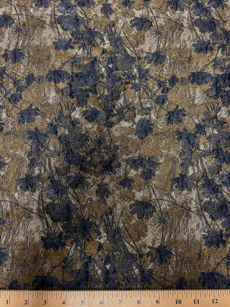 MB-9102W DESIGNER FLORAL WOOL BLEND JACQURD. ARMANI. ITALY.