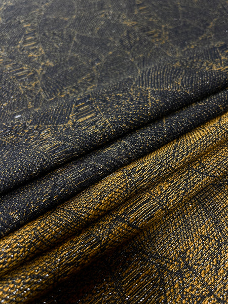 MB-9103W REVERSIBLE METALLIC LEAF-LIKE PRINT JACQUARD. FRANCE