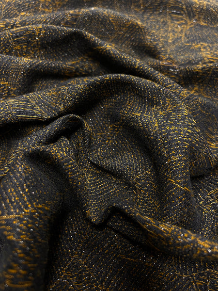 MB-9103W REVERSIBLE METALLIC LEAF-LIKE PRINT JACQUARD. FRANCE