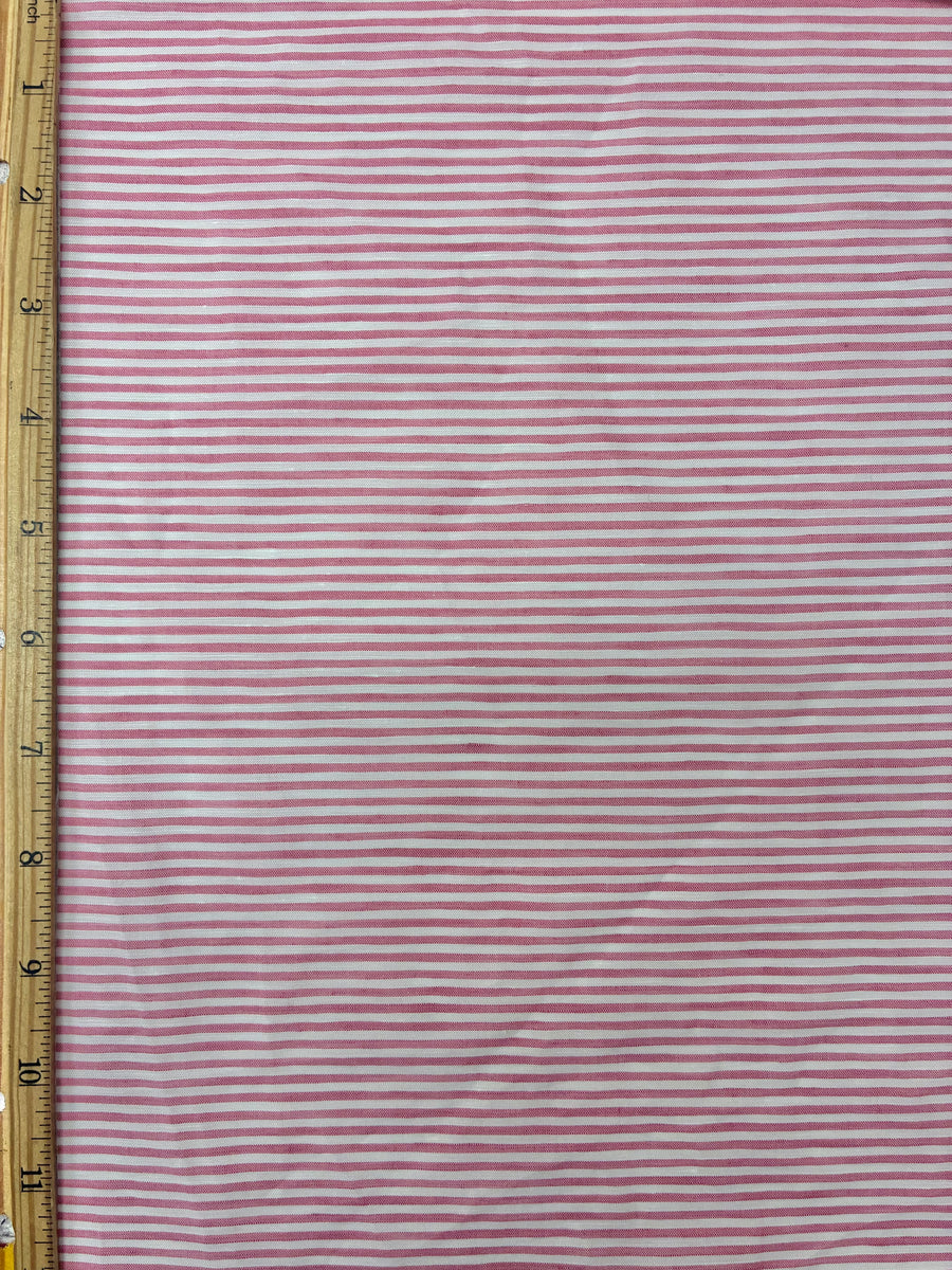 Li Textiles LI-9195W SUNRISE STRIPE PRINT LINEN POPLIN. ITALY – Elliott Berman Textiles