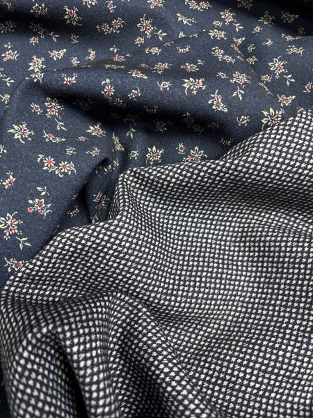 WC-9297W DOUBLE FACED PRINTED WORSTED WOOL. MADE IN ITALY.