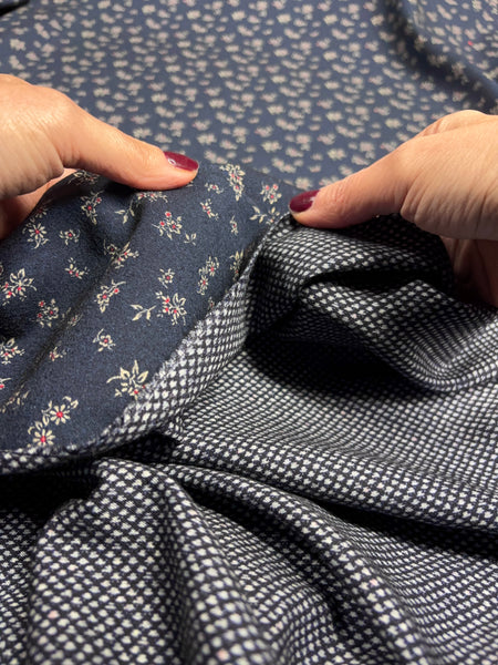 WC-9297W DOUBLE FACED PRINTED WORSTED WOOL. MADE IN ITALY.